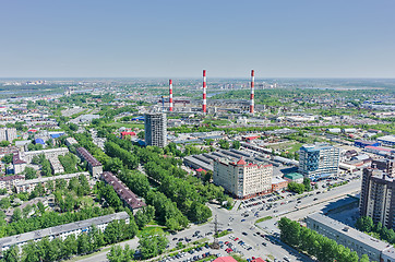 Image showing Harkovskaya street and power plant. Tyumen. Russia