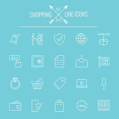 Image showing Shopping icon set.