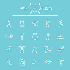 Image showing Sport icon set.