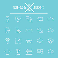 Image showing Technology icon set.