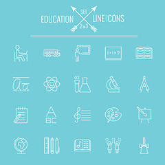 Image showing Education icon set.