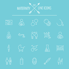 Image showing Maternity icon set.