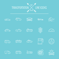 Image showing Transportation icon set.