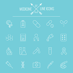 Image showing Medicine icon set.