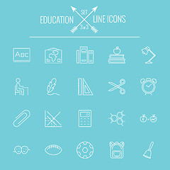 Image showing Education icon set.