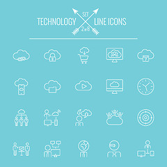 Image showing Technology icon set.