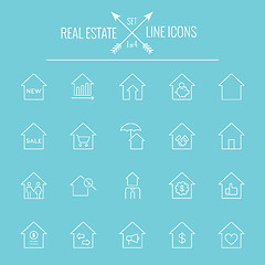 Image showing Real estate icon set.