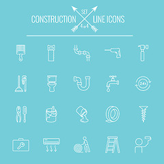 Image showing Construction icon set.