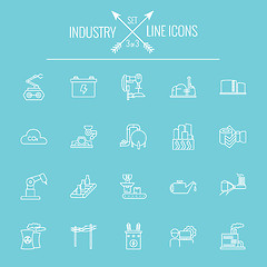Image showing Industry icon set.