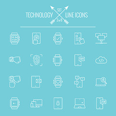 Image showing Technology icon set.