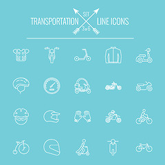 Image showing Transportation icon set.