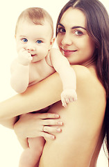 Image showing happy mother with baby