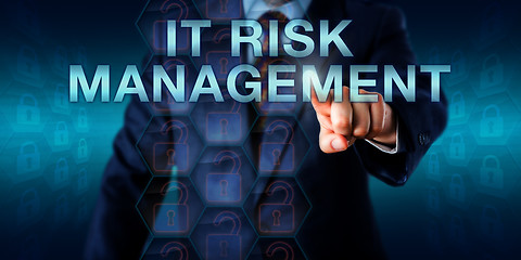 Image showing Consultant Pushing IT RISK MANAGEMENT