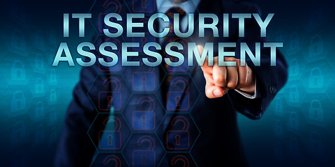 Image showing Manager Pressing IT SECURITY ASSESSMENT