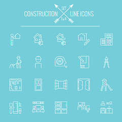 Image showing Construction icon set.