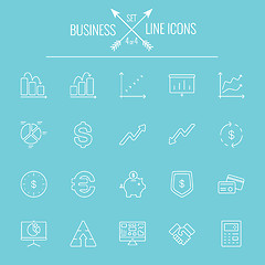 Image showing Business icon set.