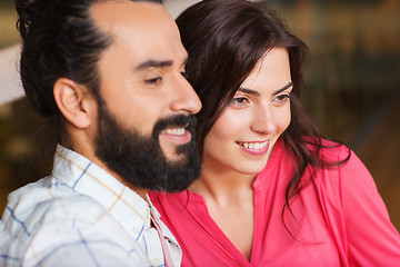Image showing happy couple at restaurant