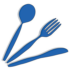 Image showing knife, fork and spoon