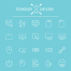 Image showing Technology icon set.