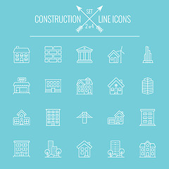 Image showing Construction icon set.