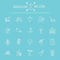 Image showing Agriculture icon set.