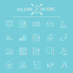 Image showing Real estate icon set.