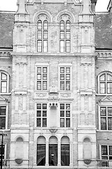 Image showing window in europe london old red brick wall and      historical 