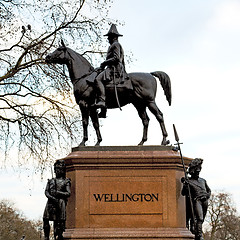 Image showing historic   marble and statue in old city of london england