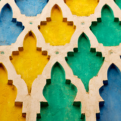 Image showing line in morocco africa old tile and colorated floor ceramic abst