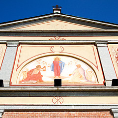 Image showing old architecture in italy europe milan religion and sunlight