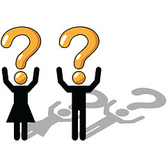 Image showing Questioning, uncertainty, unsure