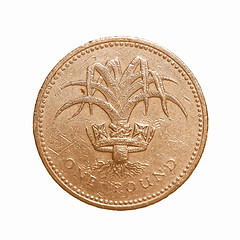 Image showing  One Pound coin vintage