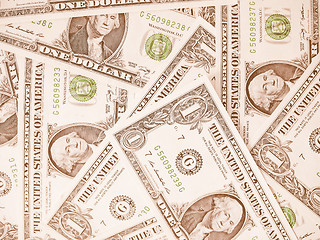 Image showing  Dollar notes 1 Dollar vintage