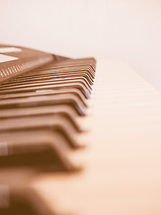 Image showing  Music keyboard vintage