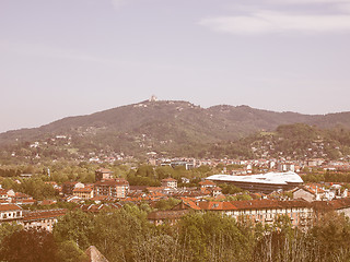 Image showing Retro looking Turin hills