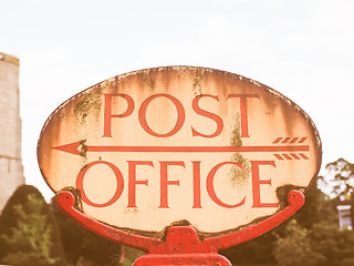 Image showing  Post office sign vintage