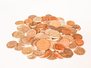 Image showing  Pound coins vintage