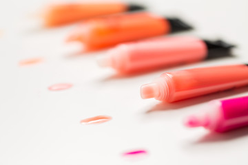 Image showing close up of lip gloss tubes