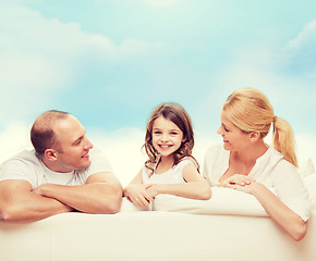 Image showing happy family at home