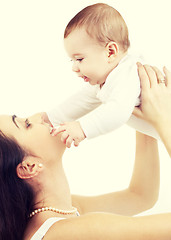 Image showing happy mother with baby boy 