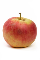 Image showing fresh juicy red and yellow apple isolated