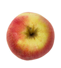 Image showing fresh juicy red and yellow apple isolated