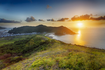 Image showing Sunset in Tai O, Hong Kong