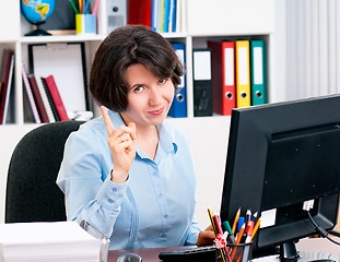 Image showing Business woman at workplace 