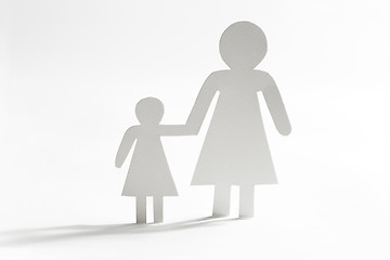 Image showing Single mother with daughter