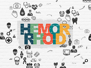 Image showing Medicine concept: Hemorrhoid on wall background