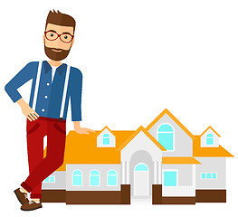 Image showing Real estate agent offering house.