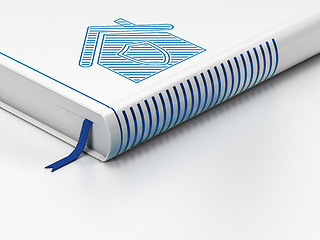 Image showing Business concept: closed book, Home on white background