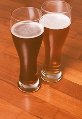 Image showing  Two glasses of German beer vintage