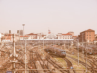 Image showing Porta Nuova station, Turin vintage